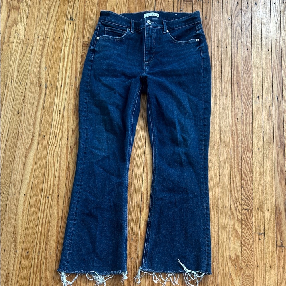 Loft Blue Frayed Hem Jeans